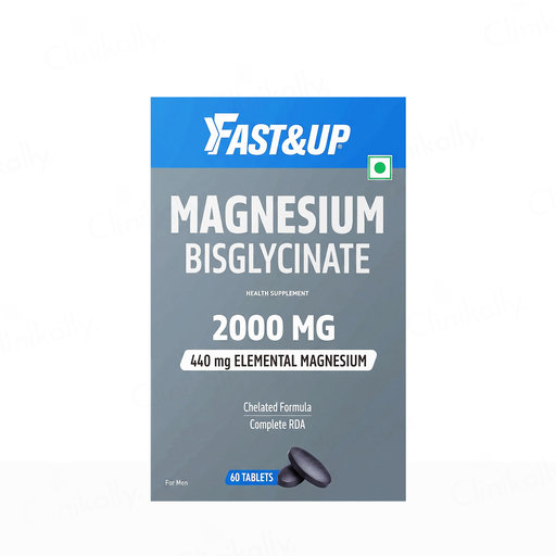 Fast&Up Magnesium Bisglycinate 2000mg Supplement Tablet For Men